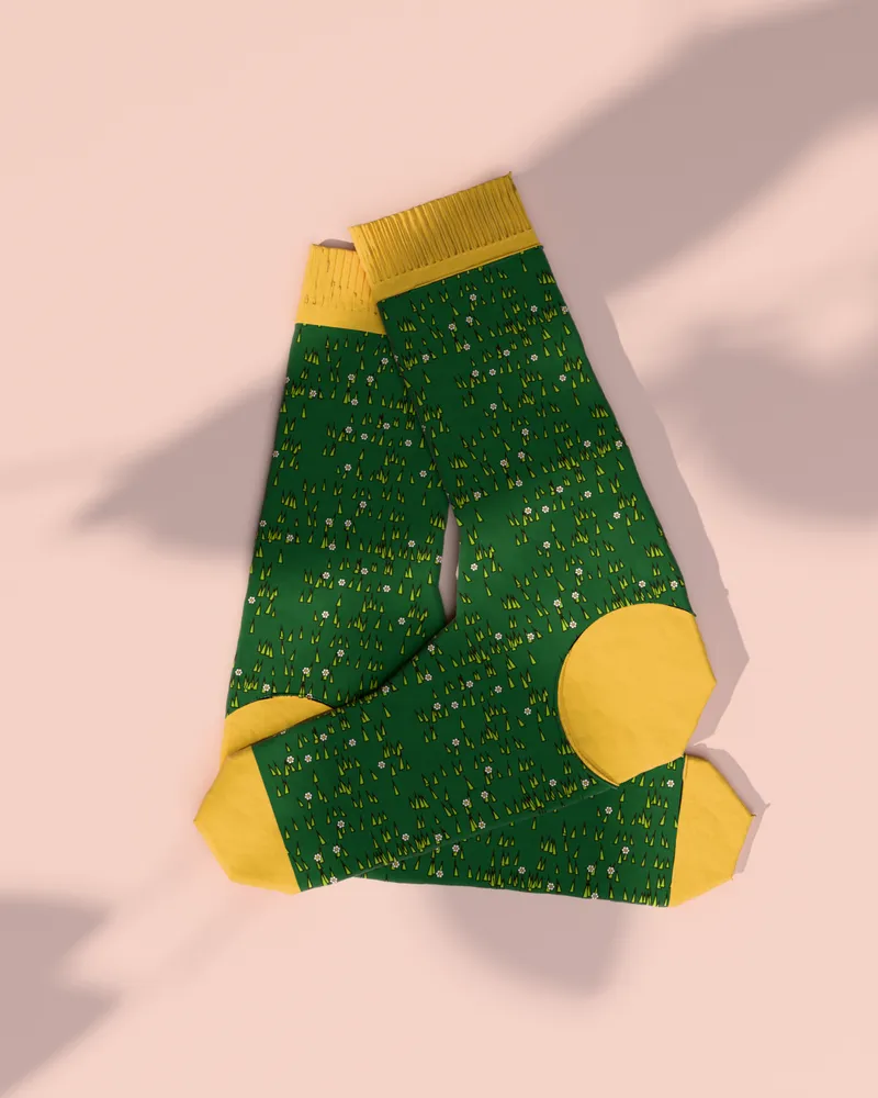 Touch Grass Socks in Meadow