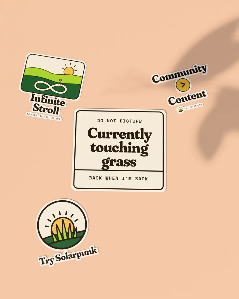Stickers in Touching Grass